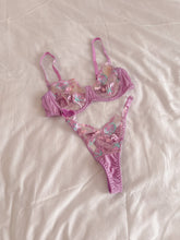 Lily Çiçekli Balenli Balkonet Sütyen Takımı Mor