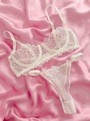 Bride Balenli Balkonet Sütyen Takımı Beyaz