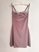 Vizon İpeksi Saten Mini Balenli Gecelik Elbise