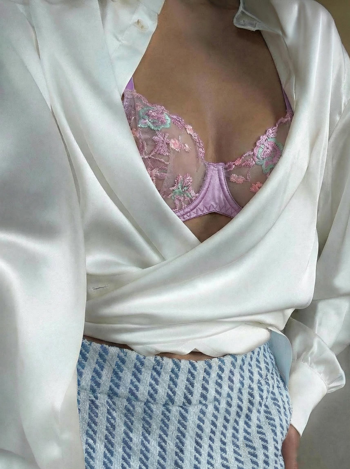 Lily Çiçekli Balenli Balkonet Sütyen Takımı Mor