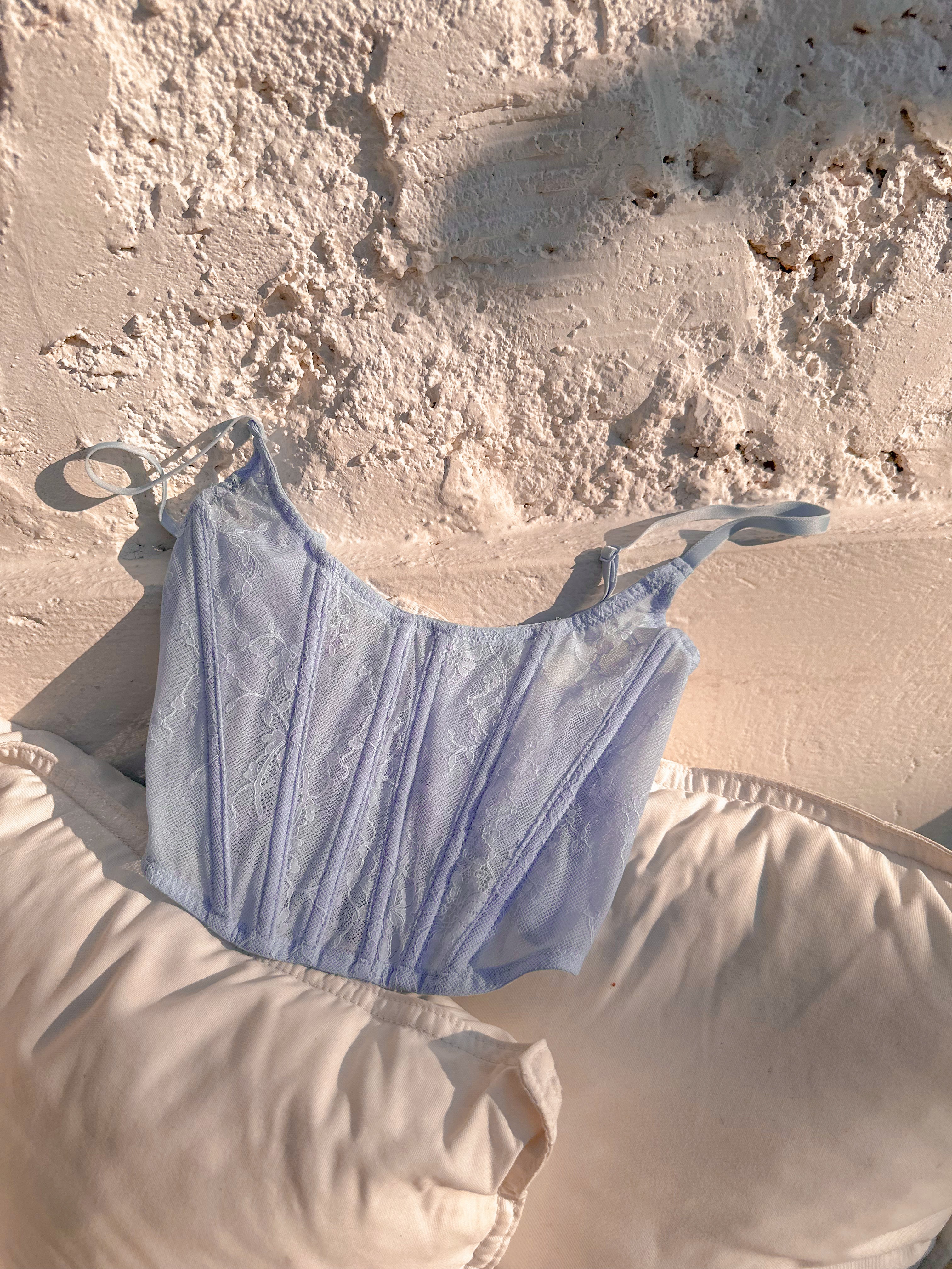 Lisa Premium Balenli Büstiyer Mavi