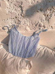 Lisa Premium Balenli Büstiyer Mavi