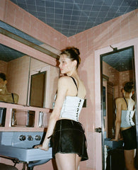 Call me Charlotte Vintage Private Balenli Büstiyer Beyaz