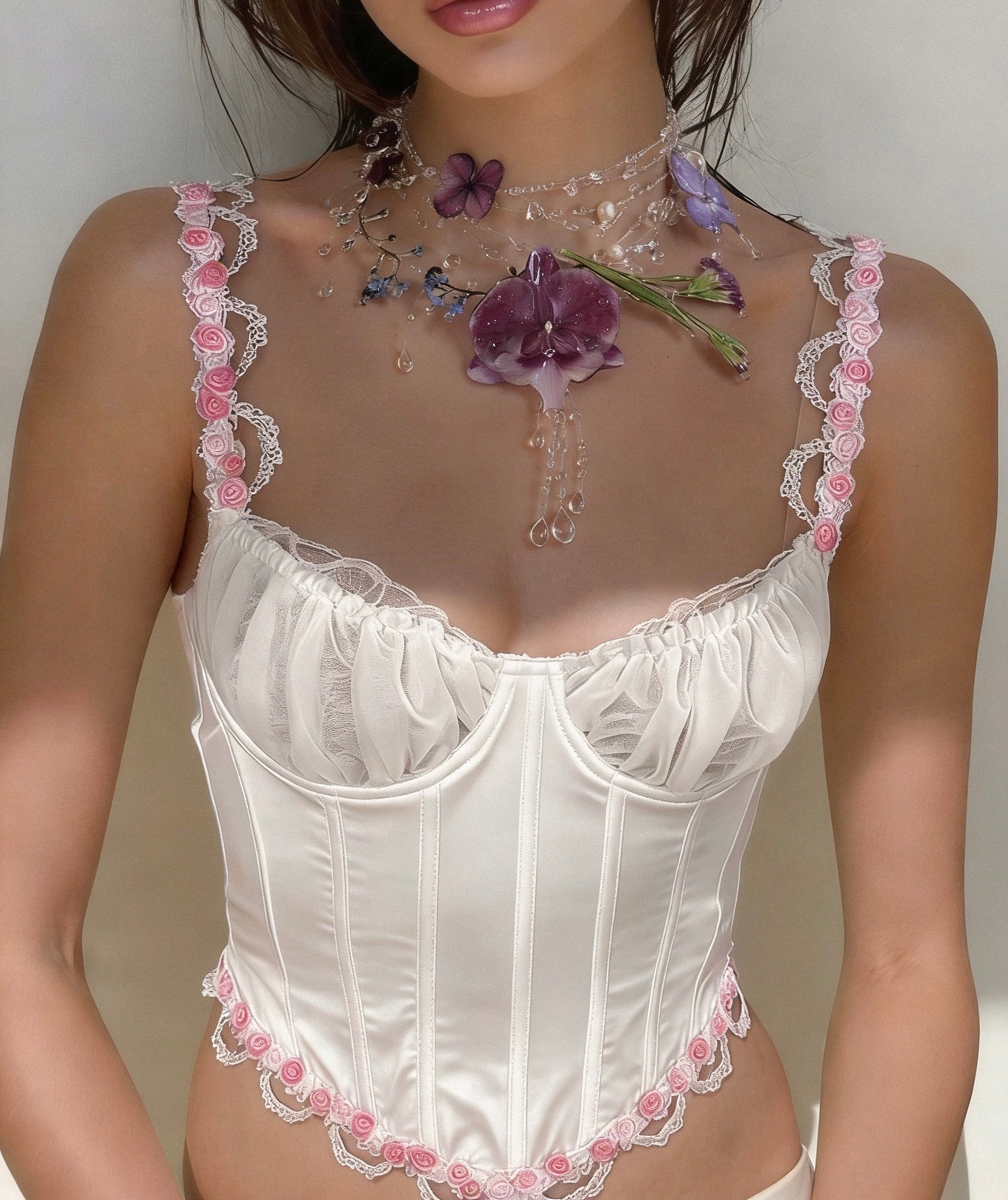 Lucia Premium Balenli Büstiyer Beyaz