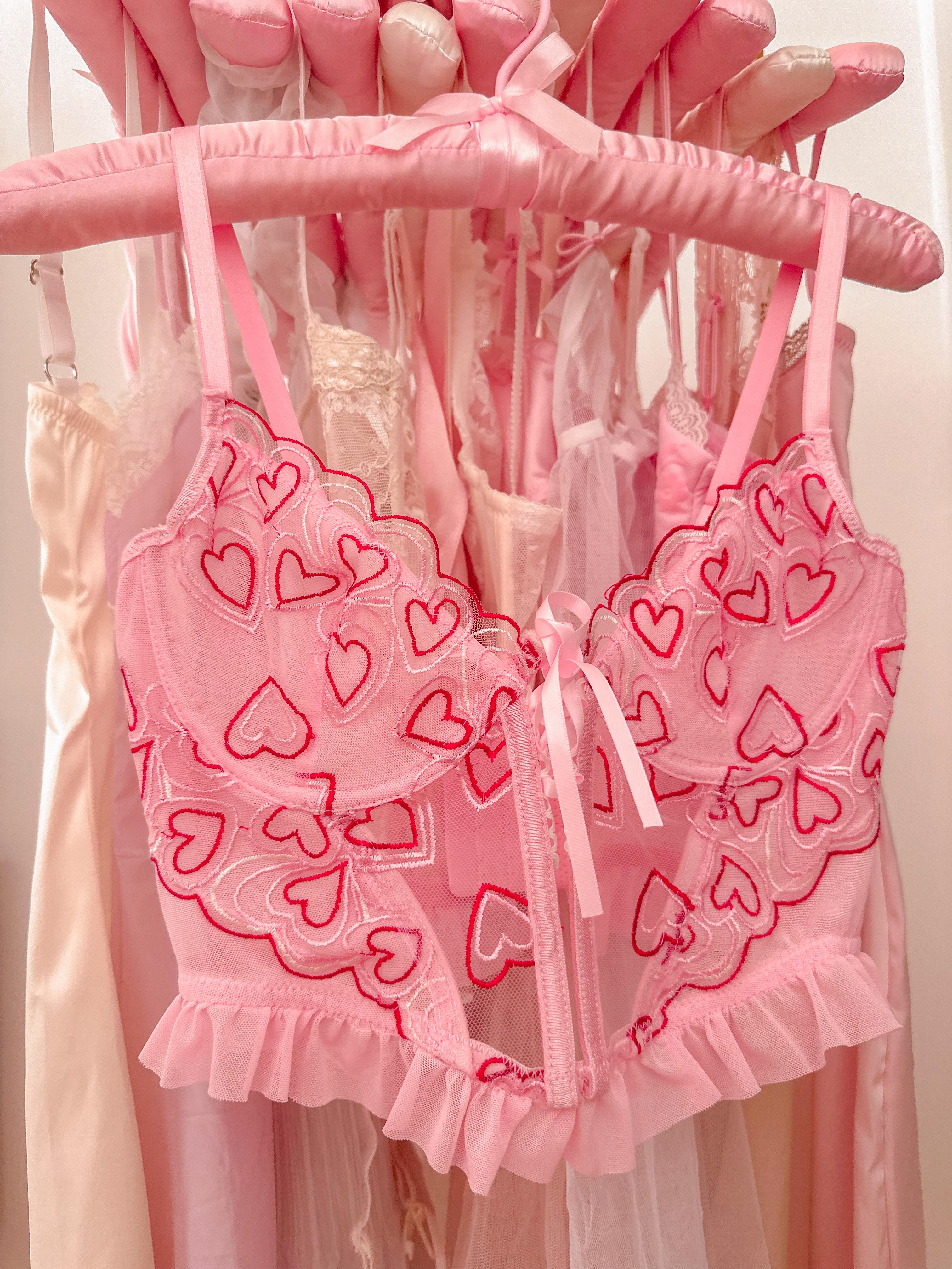 Barbie Kalpli Volanlı Balenli Büstiyer Pembe