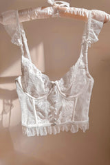 Cinderella Balenli Büstiyer Set Beyaz