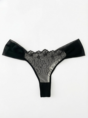 Sofia Tül Detaylı Premium Balenli Balkonet Büstiyer Takımı Siyah